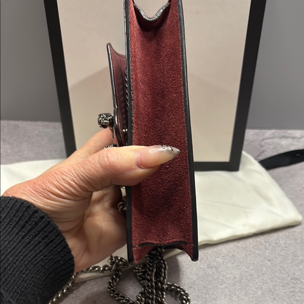 Gucci GG Supreme Monogram Mini Dionysus BLOOM Canvas/suede Shoulder/crossbody/ - Picture 11 of 13